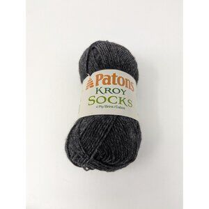 Patons Kroy Socks 4 Ply Yarn Gentry Grey #55042 1.75 oz / 166 yds Wool Nylon